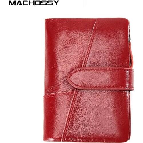 Mens Genuine Leather Women Wallet Purse Men Coin Wallet Female Small Portomonee RFID Walets Lady Purse For Men Money Clip