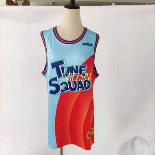 Cosplay Costume Space Jam JAMES 6# Movie Tune Squad Basketball Jersey Set Sports Air Dunk Sleeve Shirt Singlet Uniform