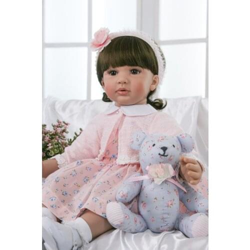 60cm Soft Silicone Handmade Reborn Baby Girl Dolls Realistic Looking princess Baby Doll Toddler Cute Birthday Gift