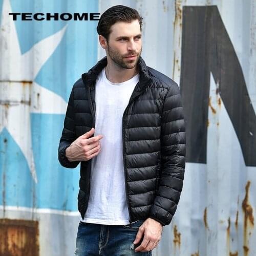 New Men winter jacket men Ultra Light White Duck Down Jackets Casual Portable Winter Coat for Men Plus Size Down Parkas XXXL