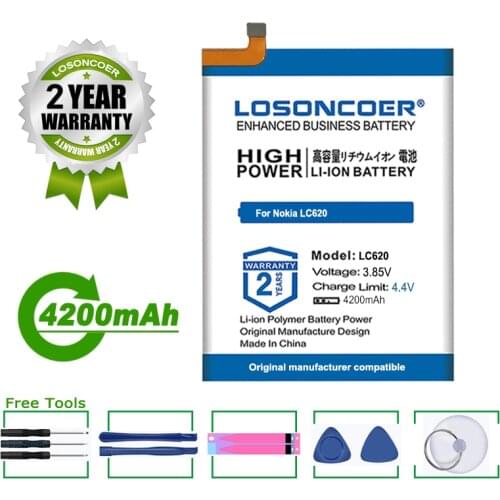 LOSONCOER Battery 4200mAh LC-620 Battery For Nokia 6.2 7.2 TA-1198 TA1200 TA-1181,TA-1196, TA-1193, TA-1178