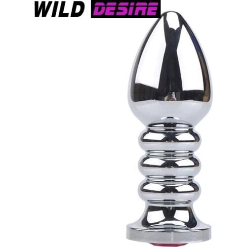 Top Adults Plug Anal Sex Metal Thread Butt Plug With Jewelry Erotic Anal Toys For Gay Prostate Massager Sex Toys For Woman Men