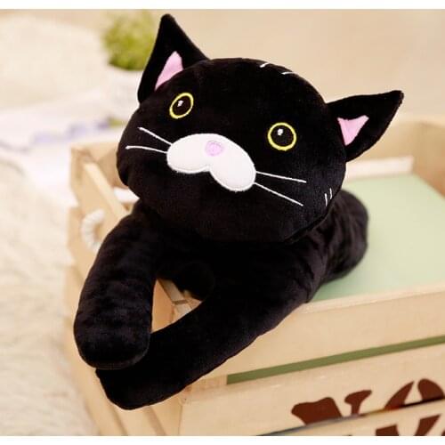 Cute Black Cat Plush Kids Toys Stuffed Cartoon Animal Doll Simulation Toys for Children Soft Pillow Birthday Gift