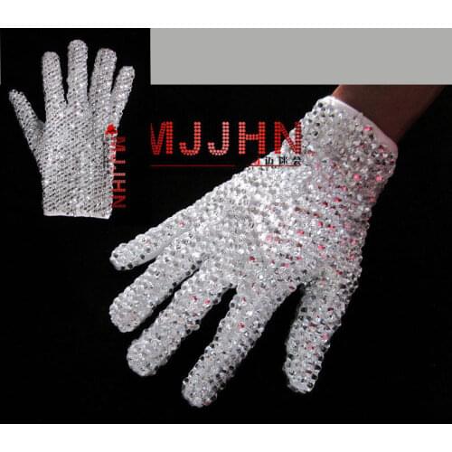 MJ Michael Jackson Billie Jean Single Side Shinning Rhinestone Glove