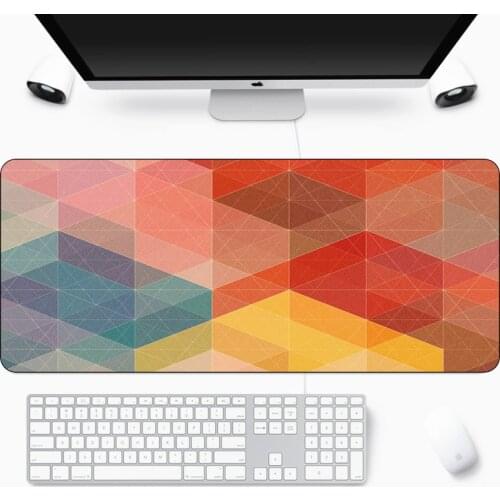 Polygon Colorful XL Rubber Mouse Pad Large Laptop Keyboard Pad Otaku Locking Edge Speed Gaming MousePad Computer Accessories