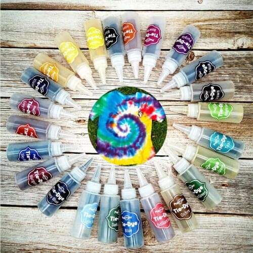 Tie dye Fabric Textile One-Step Tie-Dye Kit 3/5/21 Colors DIY Design Safe Dyes Fun DIY Handmade Crafts Equipment for art