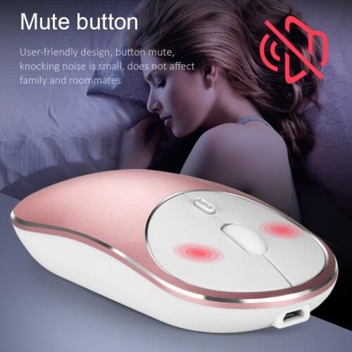 Rechargeable Mouse Bluetooth 4.0+ 2.4G Dual Mode Wireless Mouse Ergonomic Silent Mause Noiseless Gaming Mice For PC Notebook