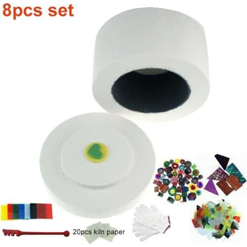 2020 Novelty Glass Jewelry Tools Microwave Kiln Kit(8items in 1set) Fuseworks 90COE Microwave Kiln