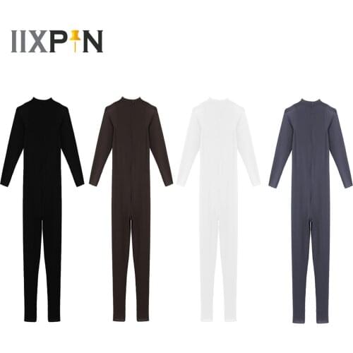 Transparent Crotchless Jumpsuits Sexy Lingerie Open Crotch Female Bodysuit Double Zipper Erotic Latex Catsuit Shaping Leotard