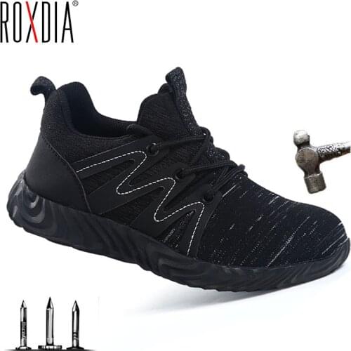 Drop shipping Steel Toe Work Safety Shoes for Men Women Ultralight Mesh Outdoor Construction Shoes Plus size 37-48 RXM182