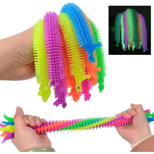 3Pcs Cartoon Animal Luminous Dinosaur Decompression Toys Stretchy Tension Rope Plastic Toy Kids Men Women Hand Fidget Relieve