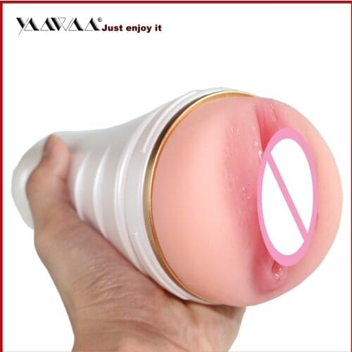 Male Masturbation Cup Realistic Vagina Artificial Silicone Pocket Pussy Sex Toys for Men Sucking Masturbator Erotic Sex Shop