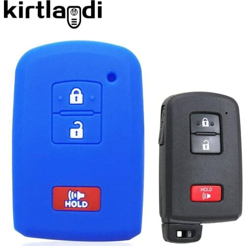3 button remote silicone key holder cover case for toyota camry rav4 Land Cruiser 2016 2017 2018 2019 car key case protection