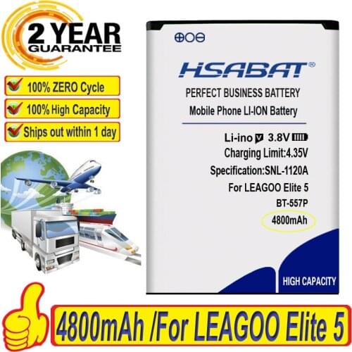 Top Brand 100% New 4800mAh BT-557P Battery for LEAGOO Elite5 Elite 5 Batteries