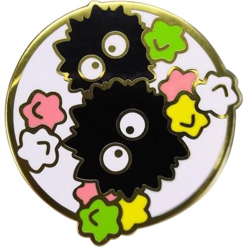 Soot Circle Ghibli Hard Enamel Pin Badge Brooches