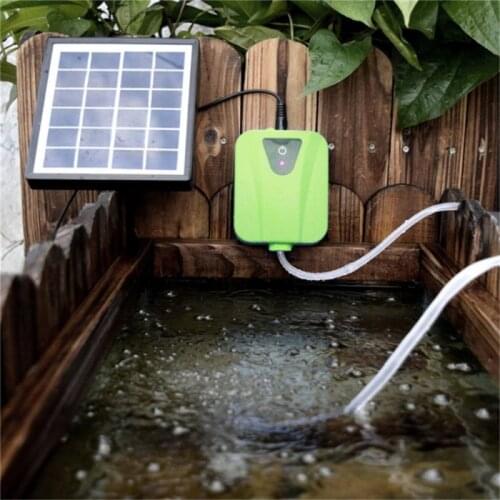 Waterproof Solar Powered Oxygenator Water Oxygen Pump Pond Aerator Aquarium Air Pump Plant Fish Tank Home Garden Pools Ponds
