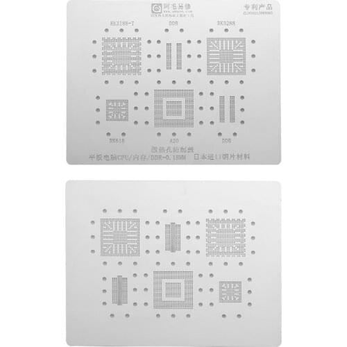 0.18mm Steel Tablet CPU RAM DDR BGA High Precise Reballing Rework Stencils Plate High Temperature Resistant