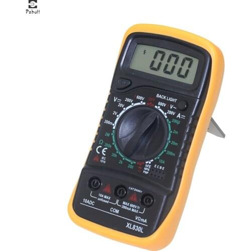 1PCS Arrive Backlight Digital LCD Multimeter Voltmeter Ammeter XL830L AC DC OHM Volt Tester Test Current