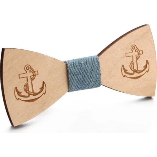 1PC Hot Sale Delicate Wood Bow Tie Mens Wooden Bow Ties Party Business Butterfly Cravat Party Ties For Men Women Kids