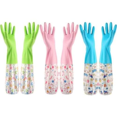 10pcs Kitchen Cleaning PVC Gloves Household Warm Durable Waterproof Dishwashing Glove Water Dust Cleaning