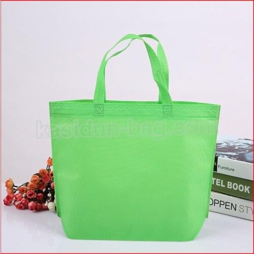 100pcs/lot) size W38*H32*D10 cm custom logo green eco bags shopping