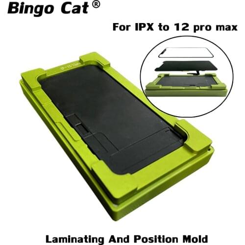 2 in 1 Universal Laminating And Position Mold For iPhone 11 12 pro max OCA Glass LCD Screen Alignment Mould Location Rubber Mat