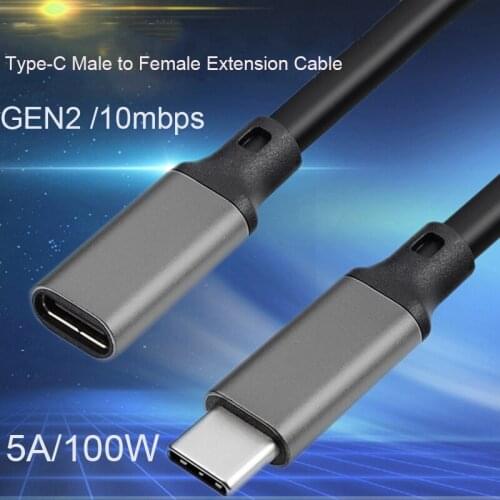 3.3/6.6/9.9ft USB Type-C Male to Female Extension Cable OTG Type C Extension Cord for MacBook Phone Accessories Charging Cable