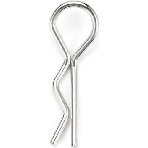 50Pcs Stainless Steel Body Clips Shell Cover Pin Bend for 1/10 RC Car Remote Control Toys Hsp Redcat Exceed Spare Parts