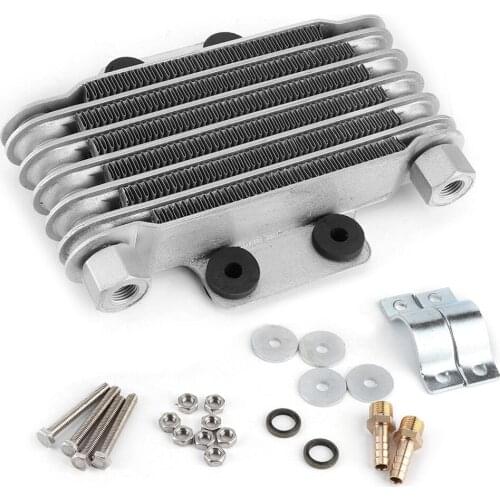 6 Row Universal Motorcycle Engine Oil Cooler Cooling Radiator Replacement for 125-250CC Motor Dirt Bikes Pit Bike Fast Delivery