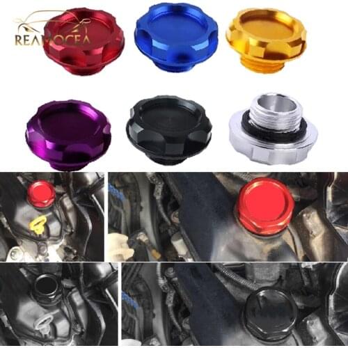Reamocea Aluminum Alloy Power Engine Cap Fuel Oil Filler Tank Intake Cover fit for Honda Civic Acura With screw-on type oil