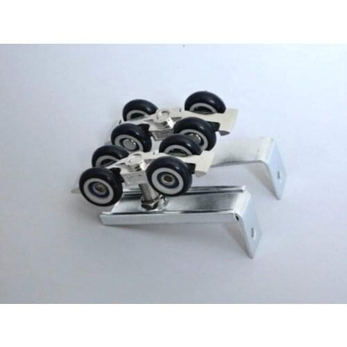 Hardware Slide Doors pulley, Sliding doors hanging rail wheel, small size, 1 sets/ ,for one door/ 30 * 30 hanging rail