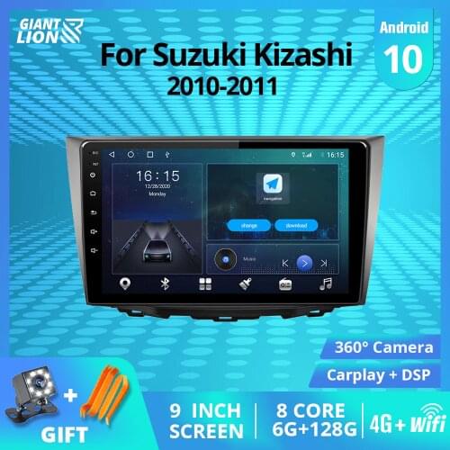 2DIN Android10.0 Car Radio For Suzuki Kizashi 2010-2011 Auto Radio GPS Navigation Stereo Receiver Car Receiver NO 2DIN DVD IGO