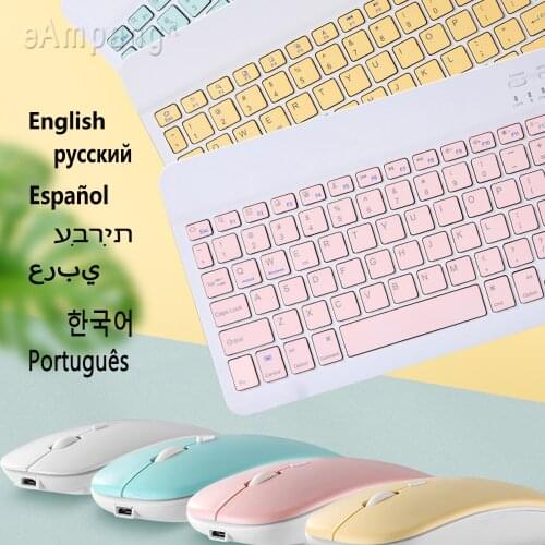 Bluetooth Keyboard for iPad Air 2020 4 4th 3rd 10.2 7th 8 8th Pro 11 10.5 9.7 IOS Russian Spanish Hebrew Arabic Korean Keyboard
