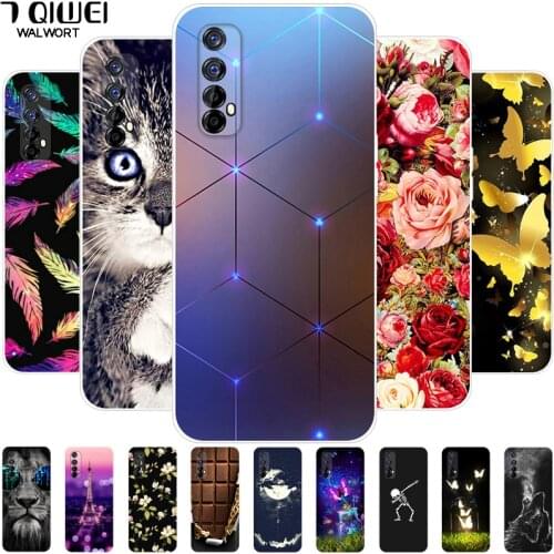 For Realme 7 RMX2155 Case Phone Cover Silicone Soft TPU Back Cases for OPPO Realme 7 Case Realme7 RMX2151 Bumper Fundas 6.5
