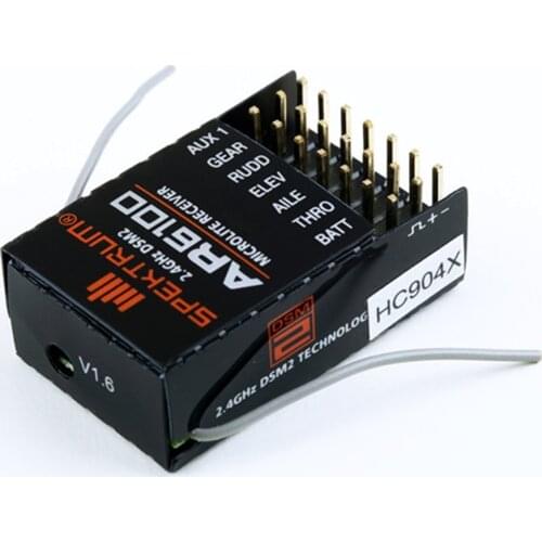 DSM2 6 Channel 2.4GHz AR6100 RC Receiver Compatible SPEKTRUM DX6I DX7 DX8 DX18 JR DSX6 DSX9 Transmitter of RC Helicopters