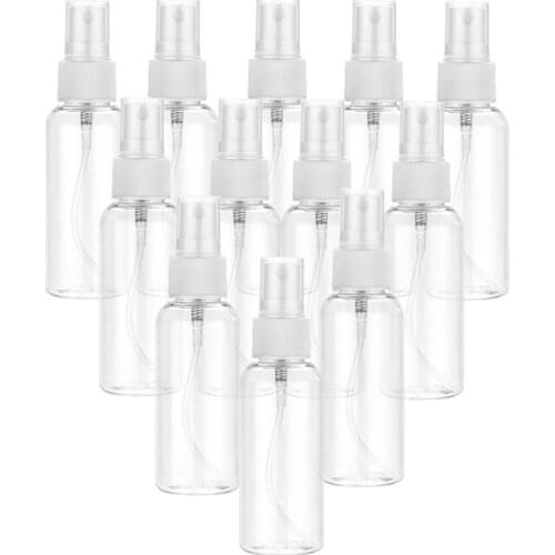 2pcs 100/50/30ml Portable Refillable Essential Oil Atomizer Transparent Empty Plastic Spray Bottle Makeup Liquid Sprayer Bottles