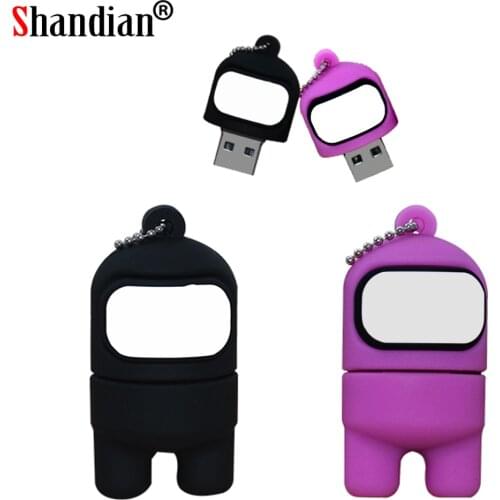 Cartoon USB Flash Drive Cool Glasses Man Black Yellow Pink Purple 64GB 32GB 16GB 8GB 128GB Memory USB Pendrive Lovely USB Stick