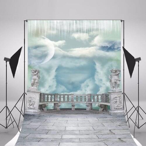 Photography Backdrop 200x300cm White Brick Floor Light Blue and White Wall Wedding Photographic Background Studio Fotografia