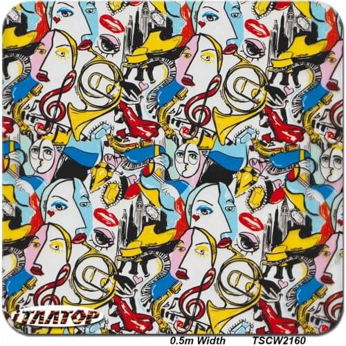 ITAATOP Hydro Dipping Film 0.5M * 2/10/20M Cartoon Hydrographic Dipping Film