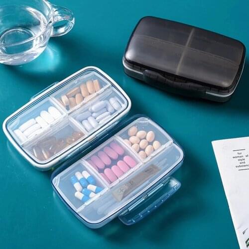 Large Capacity Medicine Pill Box 8 Grids Pills Dispenser Sealed Storage Pill Box Pill Organizer Tablet Pillbox Case Drug Divider