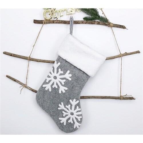 Christmas Stockings Holder Tree Ornaments Deer Sacks Xmas Gift Bags Presents Children Decorations Wall Art Socks Stuffers 2021
