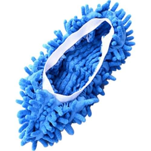 Multifunctional Bright Color Elastic Chenille Micro Fiber Slipper Shoe Cover Slippers Mop Household Floor Dust Cleaning Tools