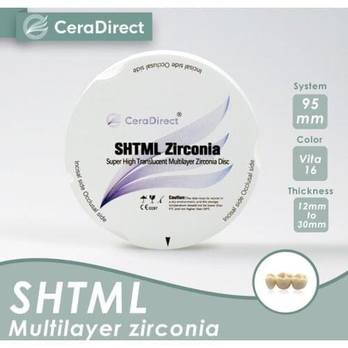 Ceradirect SHT-ML multilayer zirconia Zirkon zahn system(95mm)——for dental lab CAD/CAM
