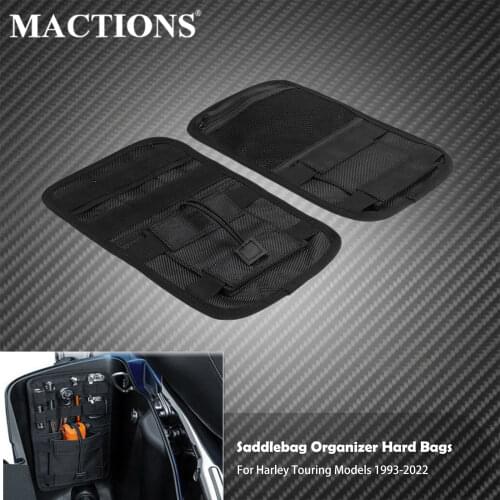 Motorcycle Saddlebag Organizer Hard Bags Storage Case For Harley Touring Road King Street Electra Glide Dyna Softail 1993-2020