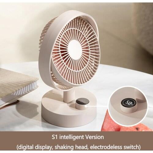 Xiaomi Sothing Desktop Aromatherapy Fan Shaking Head Intelligent Digital Display Mini Fan Type-C Chargeable Portable Low Noise
