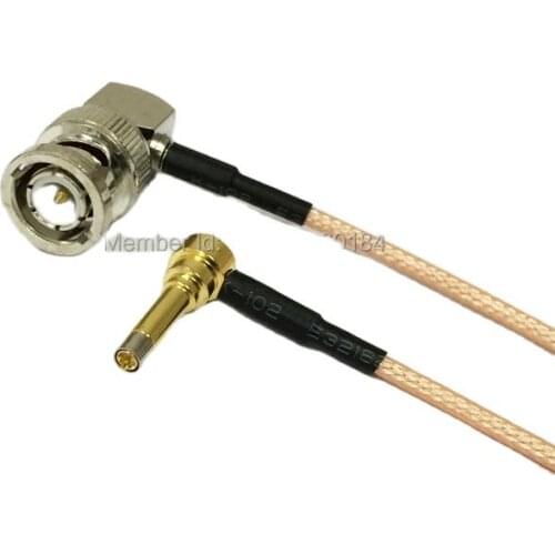 New Wireless Modem Cable BNC Male Plug Right Angle To MS156 Right Angle Connector RG316 Coaxial Cable Pigtail 15CM 6"