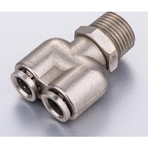 OD 4 5 6 8 10 12 14 16mm-1/4" 3/8" 1/8" 1/2" BSP MPH Pneumatic Fitting 90 Degree Metal Brass Connection Elbow Quick Connector