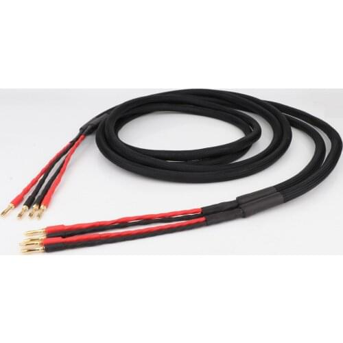 Pair Hi-end Tara Labs Prism Helix 8 audio Speaker Cable with Gold Plated banana plug Hifi Audio Loudspeaker Cord