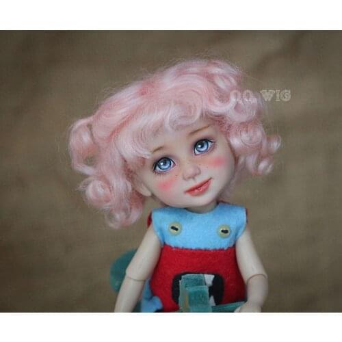 Free Shipping 1/8 BJD Wig Super Doll Wig Fashion Beautiful Short Curly Mohair For BJD Doll Hair