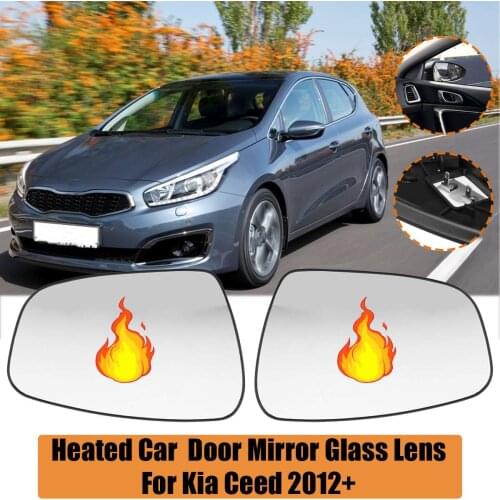 Heated Car Door Wing Mirror Glass Lens Anti-fog Rearview Mirror For Kia Ceed 2012 + Mirror & Covers